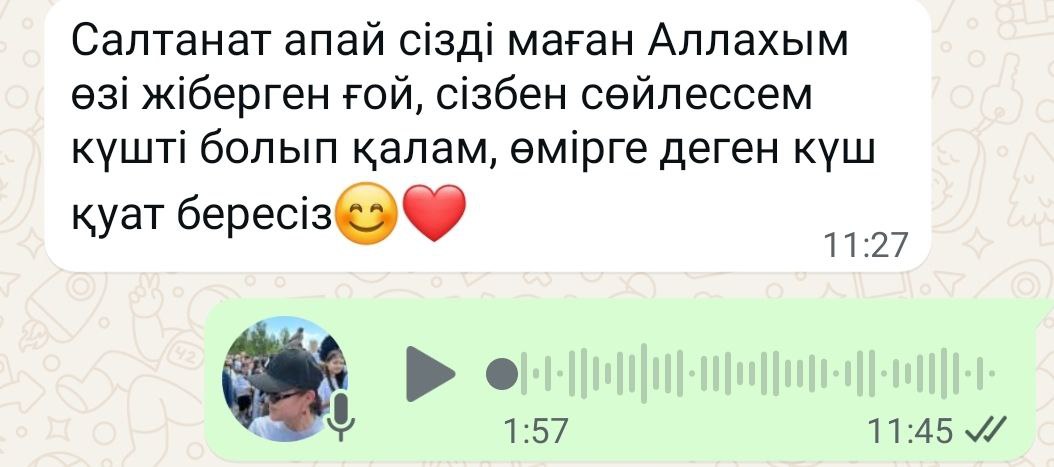 Отзыв клиента о консультации, скриншот переписки